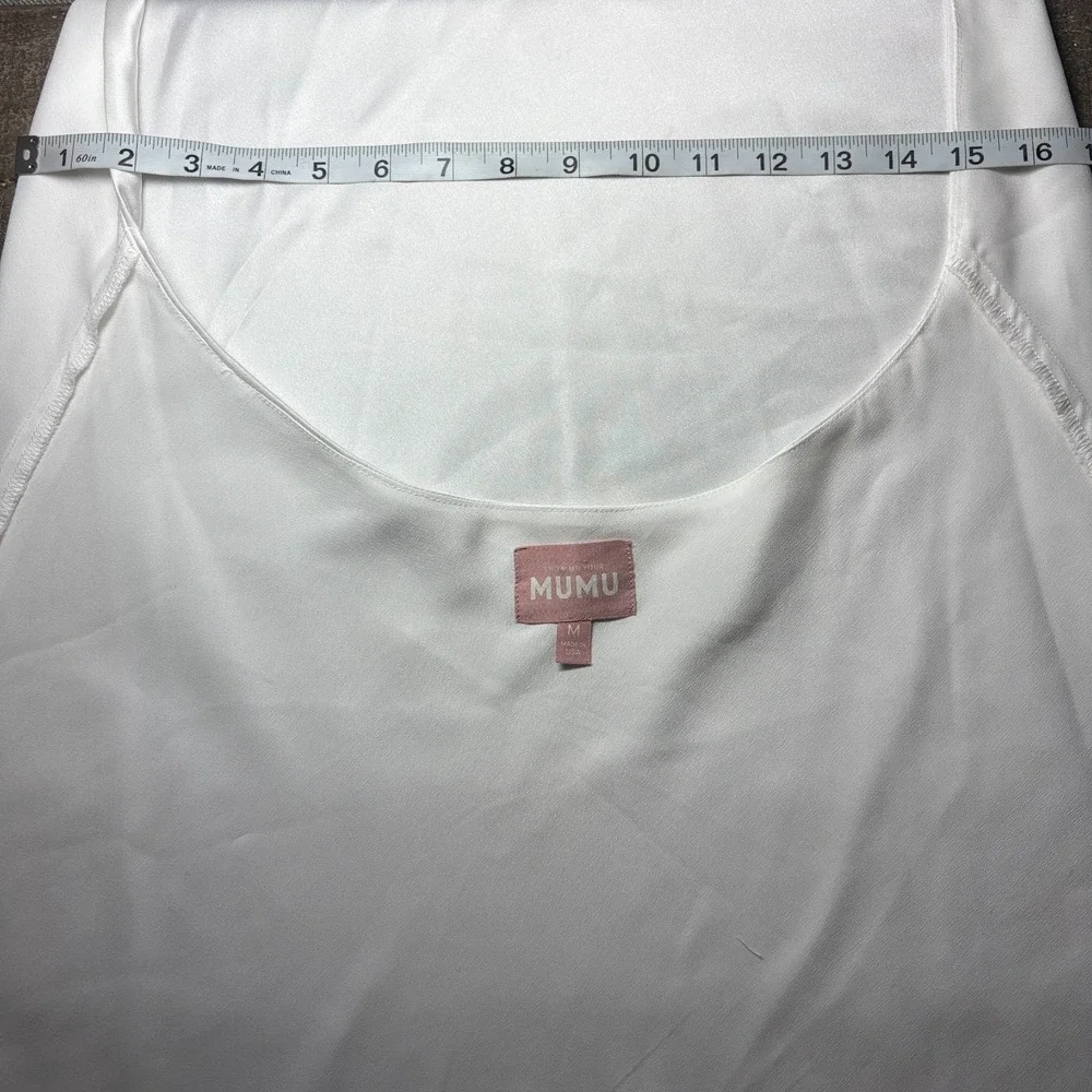 Show Me Your Mumu Jasmine Dress Halter Mini Dress Backless Satin White Size M - Picture 5 of 14